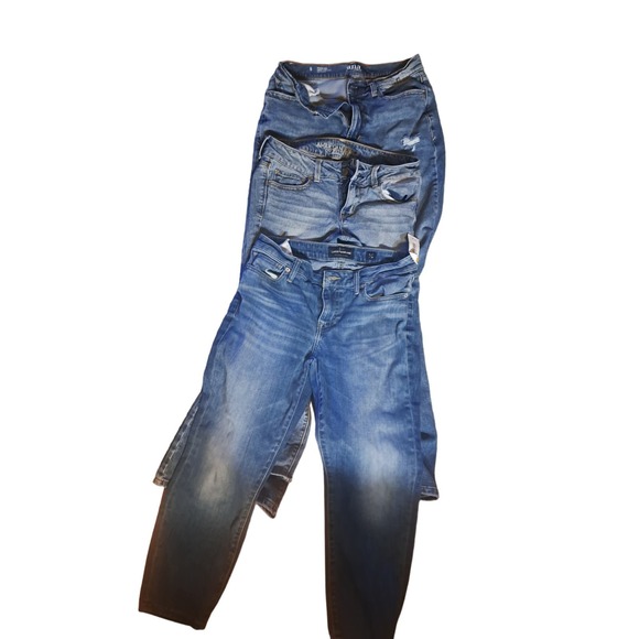 Three Great pairs of Size 6 distresses Jeans - Lucky Brand - Ana -Am Eagle - Picture 6 of 7
